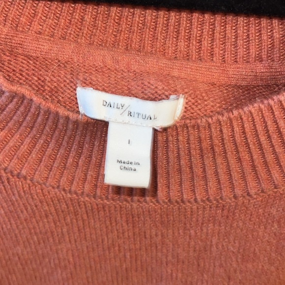 Daily Ritual Reddish Orange Sweater - Picture 2 of 5